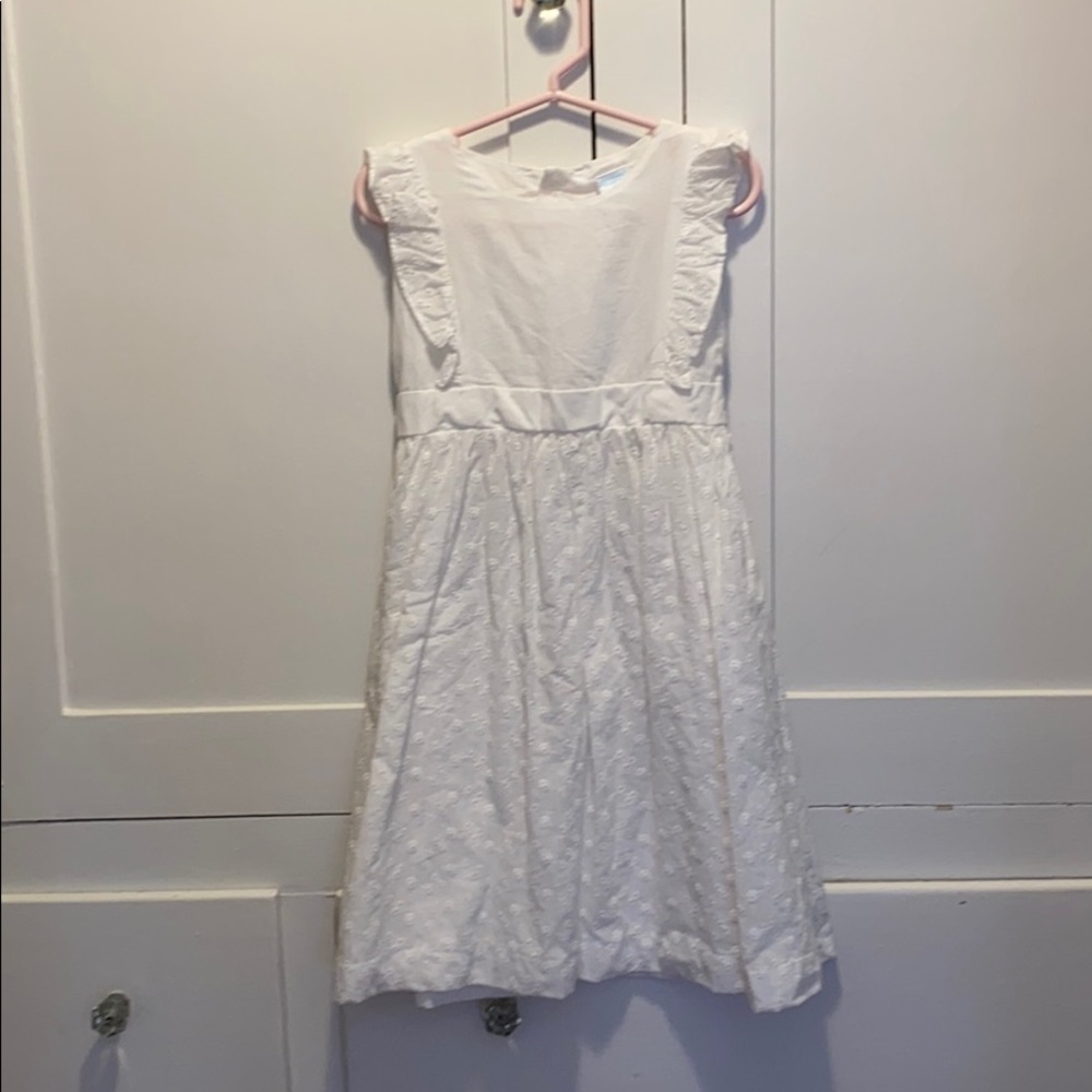 Girls White Eyelet Dress